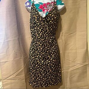 Misty Rose Daisy Black Dress Open Back